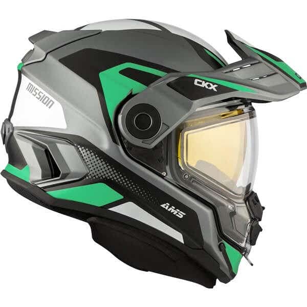 CKX Mission AMS Optic Snow Helmet w/Electric Shield (Matte Teal) (Large)