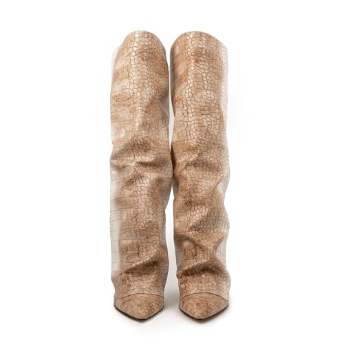 Bottes hautes pour femme pour marcher sans douleur avec talon épais