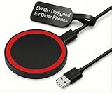 Wireless Charging Pad 5W – Best for Older Qi‑Enabled Phones (iPhone 8–11, Samsung S6–S9) – Standard 5V USB Charger, Slim & Case‑Friendly – Not Fast Charging/Not MagSafe - RED