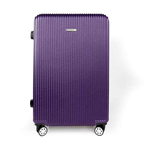 3pcs Luggage Set Spinner Hardside Travel Suitcase Lightweight 3 Piece Wheel ABS Upright Traveling Case Set wLockable Zippers Purple2