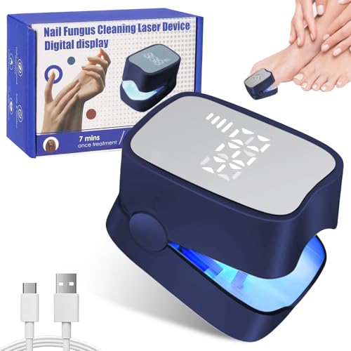 Dispositivo de Tratamiento AntimicóTico de UñAs con VisualizacióN de la Hora, Aparato de Tratamiento láser de Hongos de uñas para Uñas de Manos y Pies, Tratamiento de Hongos de Uñas