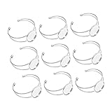 UKCOCO 10 piezas Pulsera de Ajustable con Base de Cabujón para Fabricación de Joyas DIY para Manualidades y Accesorios Personalizados