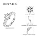Luckilemon Moissanite Adjustable Engagement Ring, Promise Eternity Ring for Women,Wedding Rings,Jewelry Gift,Friendship Promise Fashion Jewelry Valentine Gifts for Women