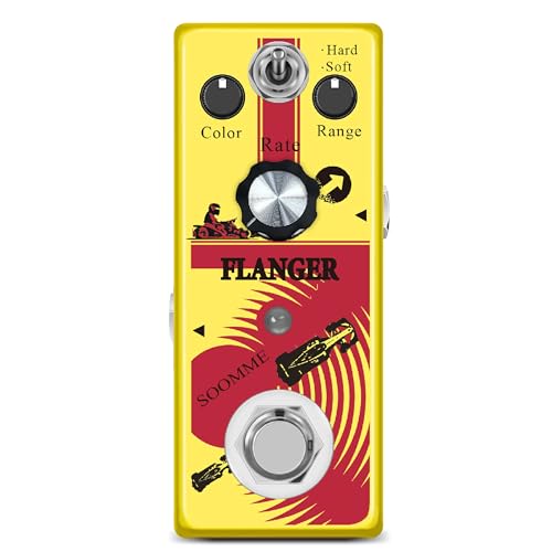 SOOMME Guitar Flanger Pedal - Classic Metallic Flanger Sounds True Tone 2 Modes Retro Sound Effect True Bypass Full Metal Case