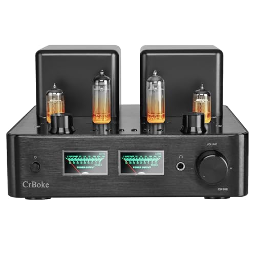 CrBoke Tube Amplifier, Tube Amplifier Home Audio, Stereo Vacuum Tube Amplifier, with Bluetooth 5.0,