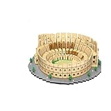 LOKLNEYK Roman Colosseum Architecture Building Set, 990 Pieces, Plastic Construction Blocks, 30x28x11cm Model Kit, Educational Assembly Toy for Ages 14+