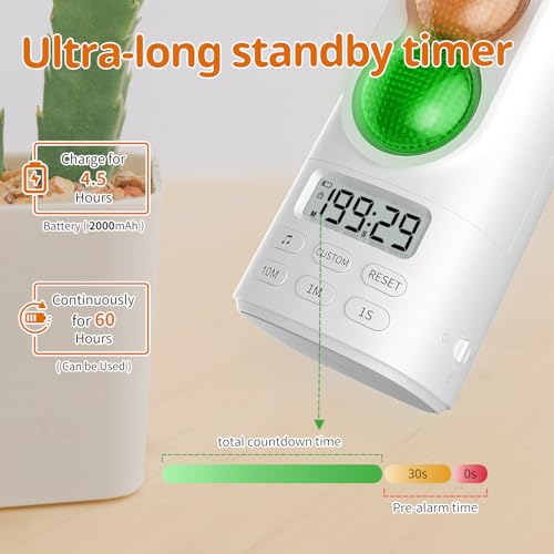 image for MeesMeek Traffic Light Visual Audio Digital Timer, LCD Display Volume 