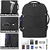 DEYACE Travel Backpack for Men Women, 18x14x8 inches TSA Approved Carry On Backpack Personal Item Size Airplane Approved Weekender Bag, Water Resistant Lightweight Laptop Daypack for Flight #3
