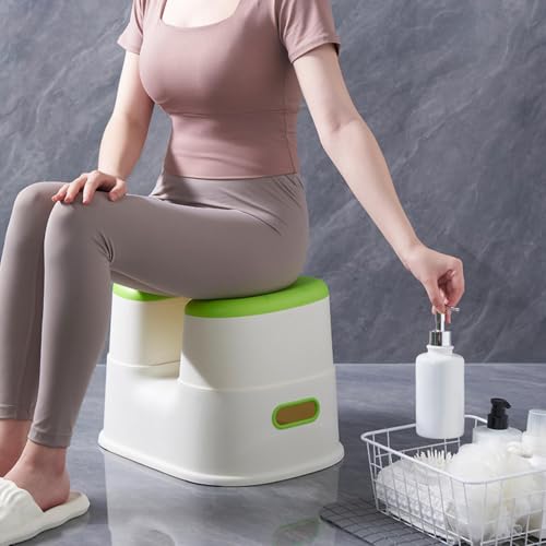 Tabouret de douche réglable et antidérapant avec assise en U