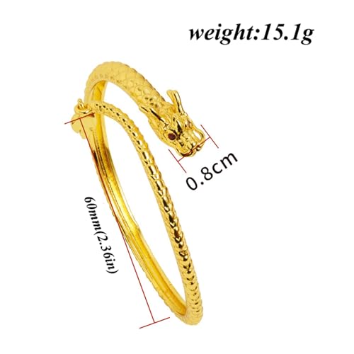 Image of Fashion 18K Gold Plated Animal Dragon Arm Band Open Cuff Bracelet