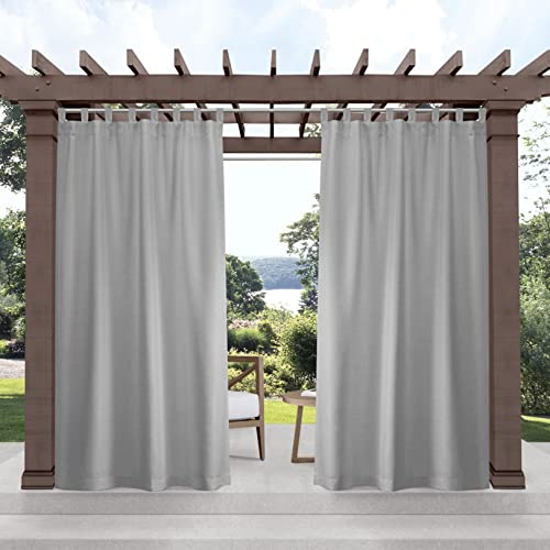 Indoor/Outdoor Curtain Panel Pair 54x132 Gray