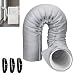 Benasan Tragbare AC-Schlauchisolierung, PVC, Hellgrau, passend für Abluftschlauch mit einem Durchmesser von 12,7–15 cm, einfache Installation, Schutzhülle