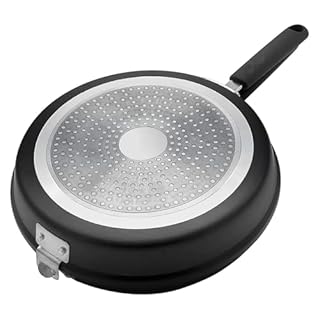 MGE - Girafrittata in Alluminio con Rivestimento Antiaderente - Padella Doppia per Frittata - Girafrittata Induzione - Padella per Frittata Doppia Antiaderente - Ø 26 cm