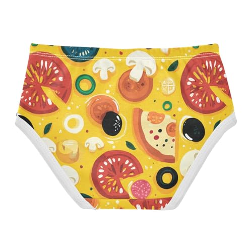 Wusikd Colorful Pizza Girls' Underwear Cotton Girls Briefs Soft Toddler Underwear 2T2