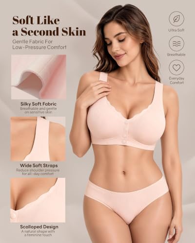 Wireless Bralette for Women, Seamless Light Support Bra - Image 2