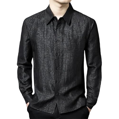 Men's 100% Mulberry Silk Long Sleeve Shirt