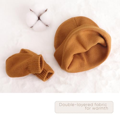 DRESHOW BQUBO 3 Pack Baby Beanies Toddler Kids Winter Hats Soft Knit Hat for Baby Boys Girls Warm Cap Beanies3