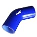 Upgr8 Universal 4-Ply High Performance 45 Degree Elbow Coupler Silicone Hose (2.5"(63MM), Blue)