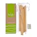 BULUH STRAWS - ORGANIC BAMBOO DRINKING STRAWS | REUSABLE | ECO FRIENDLY | BPA-FREE BIODEGRADABLE NATURAL ALTERNATIVE TO PLASTIC, GLASS AND STAINLESS STEEL | SET OF 8, CLEANING BRUSH AND CUSTOM BAG