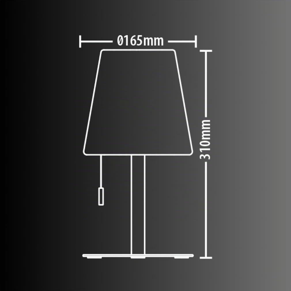 Xanlite, Lampe à Poser POP Abat-Jour Métal Rechargeable USB, Température de Couleur Réglable, Résistante IP44, Autonomie 8H, Idéale pour Extérieur et Intérieur, Gris