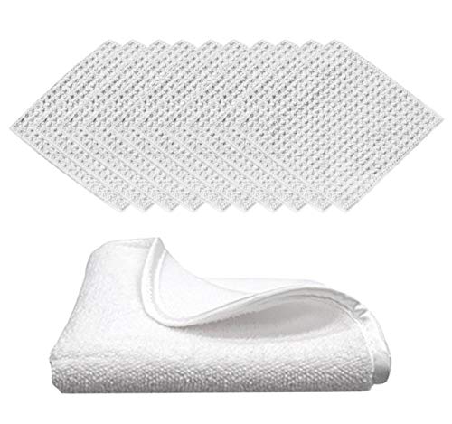 (10-Pack+Bonus) Premium 4"x4" Waffle-Weave Microfiber Makeup Removal Kit | Excellent Quality Cloths + Bonus Luxury 8"x8" Ultra Soft Facial Towel with Silky Satin Border - TRC Skin Care