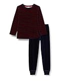 Hergestellt in Europe Sanetta Jungen Long Nordic Blue Gemütlicher Nicki-Pyjama feinen Streifen-Look und bequemer dunkelblauer Hose, blau, 128