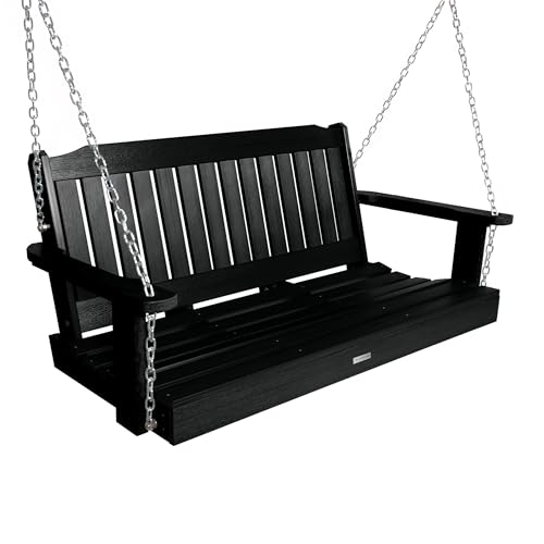 Image of Highwood AD-PORL2-BKE Lehigh Porch Swing, 4 Feet, Black