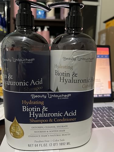 Beauty Untouched Hydrating & Brightening Biotin & Hyaluronic Acid Shampoo & Conditioner Set