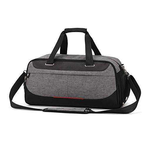 Hemfv Gym Bag Water Resistant Sports Gym Travel Weekender Duffel Bag With Shoe Compartment (Color : Gray) #TOP9