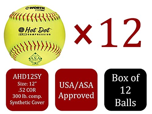 Worth | Slowpitch Softballs | USA / ASA Approved | 12 Count(Pack of 1) | Multiple Options - Thumbnail 2