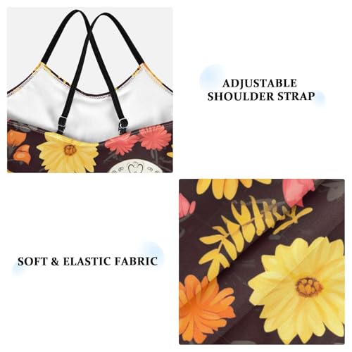 Flowers Floral Skull Girls One Piece Swimsuit Beach Swimwear 208491883