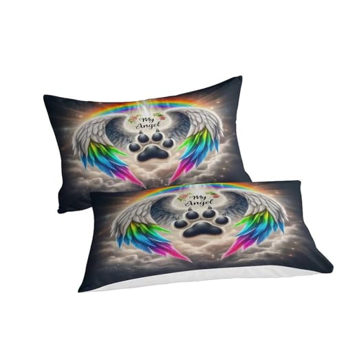Parure de lit ailes d'ange King Size impression 3D microfibre de confort