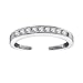 .925 Sterling Silver Channel-Set Sparkling CZ Toe Ring