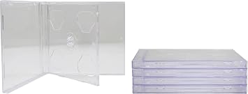 5 Double Slimline CD Jewel Boxes with Clear Tray #CD2R10CLHOLDS 2 CDS IN THE SPACE OF ONE STANDARD SIZED JEWEL BOX!