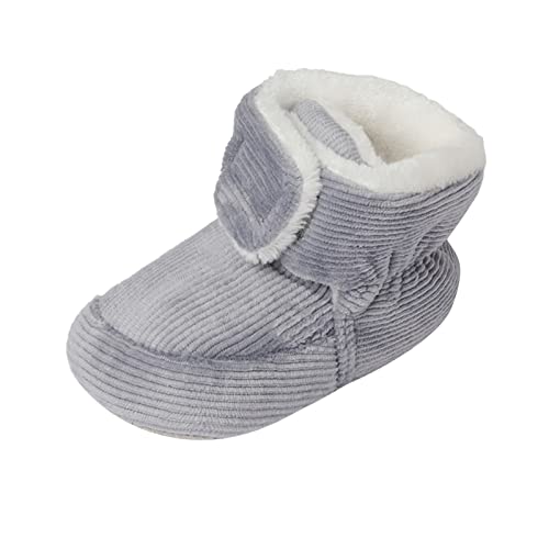 ARtray Guantes Invierno Dulce Niños Bebé Zapatos Calientes Botas Nieve Primeros Zapatos Bebé Botas de Invierno 19, gris, 22 EU