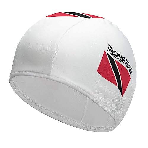 Flag of Trinidad and Tobago Adult Swim Caps Waterproof Bathing Cap Comfy Swimming Hat for Long and Short Hair