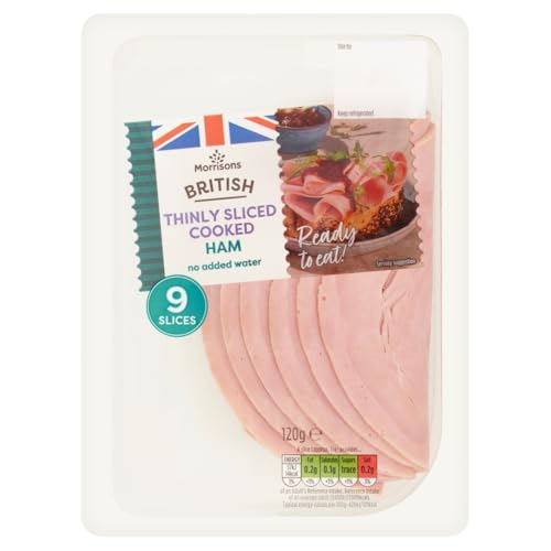 Morrisons British Thinly Sliced Cooked Ham 120g