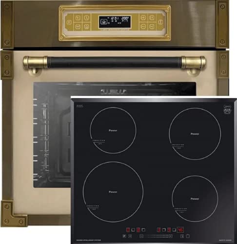 Kaiser Herdset EH 6726 ElfAD + KCT 6705 FI, Retro Einbau Backofen 80L, Elektro Backofenset –11 Betriebsfunktionen+Einbau…