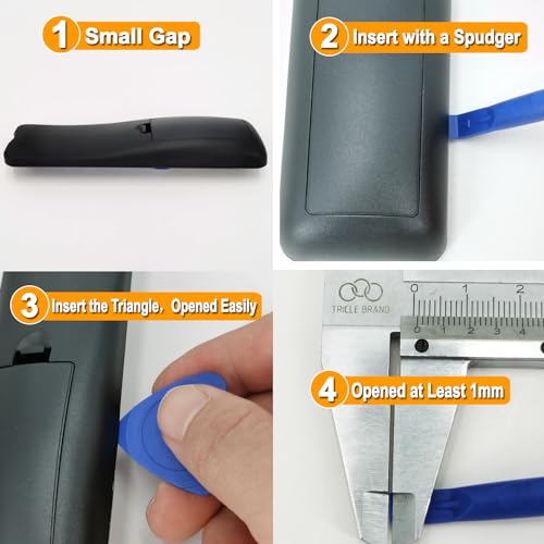 Image of Repair Tools Kit for iPhone iPad MacBook Nintendo Switch PS4 Xbox Laptop - 10 Universal Triangle pry bar + 2 spudger + 2 Metal Triangular spudgers (0.87 inch) (Pack of 2)
