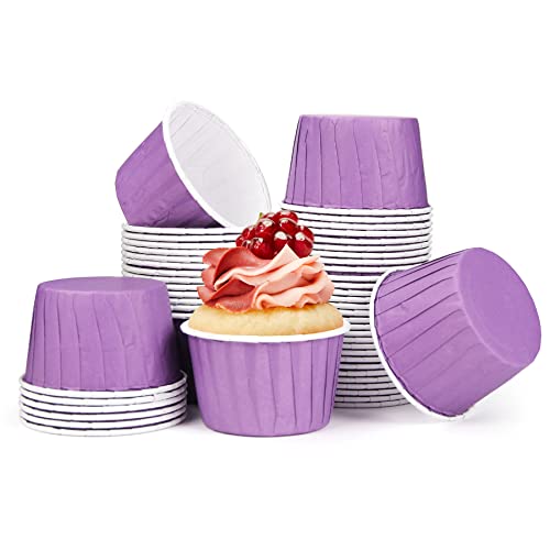 SPESH 50 pirottini di carta per muffin, per matrimoni, compleanni, Natale (viola)