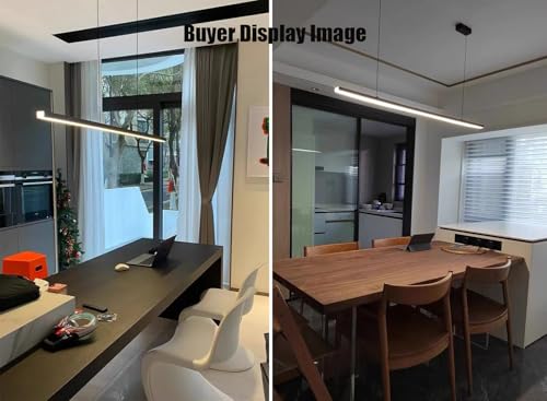 Suspension LED dimmable blanche avec télécommande pour éclairage chic de salle à manger