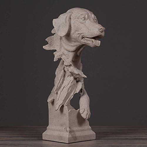 Grande statue de tête de chien Feng Shui, cadeau d'affaires élégant - 5