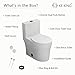24'' Depth Compact One Piece Toilet, Quiet Dual & Powerful Flush Small Toilet for Small Bathroom, Space Saving Toilet with Soft Close Seat, 12'' Rough-in