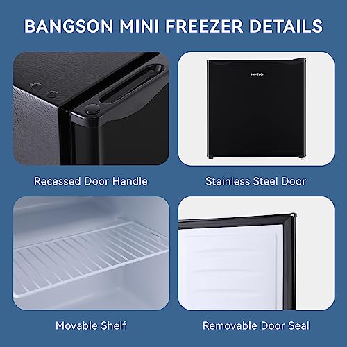 Bangson US-BSR-017-2 Upright Freezer,1.1Cu.Ft Mini Freezer thumb #3