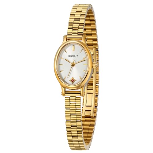 Montre Ovale Vintage BERNY en Or pour Femme Active