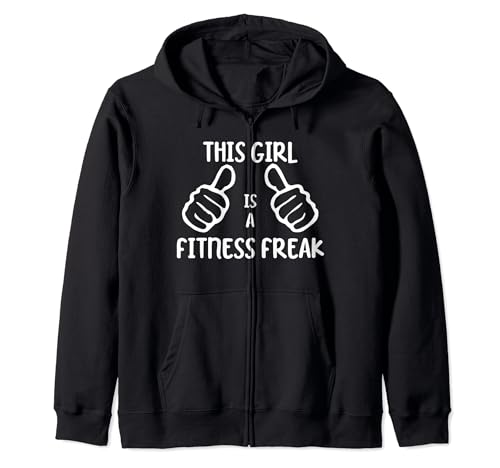 Funny Workout This Girl Is a Fitness Freak Gym Lover Felpa con Cappuccio