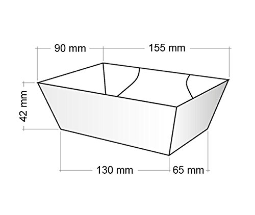 Snackschale/Pommesschale Pure unbedruckt, braun, 1.000 Stück