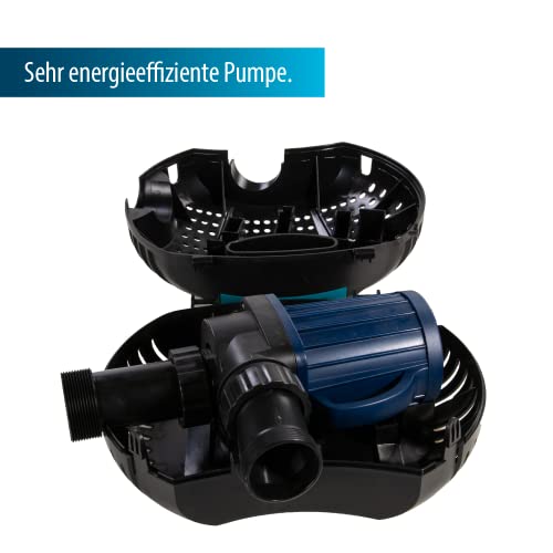 AquaForte O-Plus Vario 22.000 S, mit externer Steuerung, Durchfluss 12 bis 22 m3/Stunde, Maximale Förderhöhe 7.5 m, 70-200 Watt, Eingang 2 zoll, Ausgang 2 zoll, mit Trockenlaufschutz