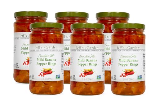 Jeff's Garden Sunshine Mix Mild Banana Pepper Rings | Vegan,