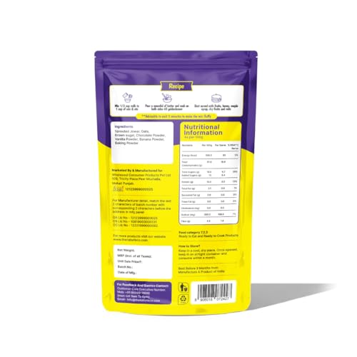 Image of The Naturik Co Millet Pancake & Waffle Mix (No Sugar No Maida) with Double Chocolate | 150g | No Preservatives, High Protein & Fiber | As Seen on Shark Tank